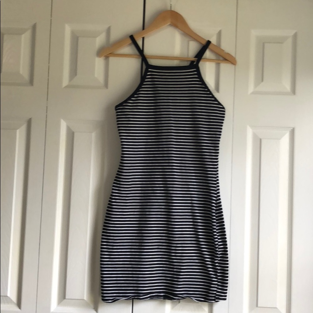 Striped body con dress
